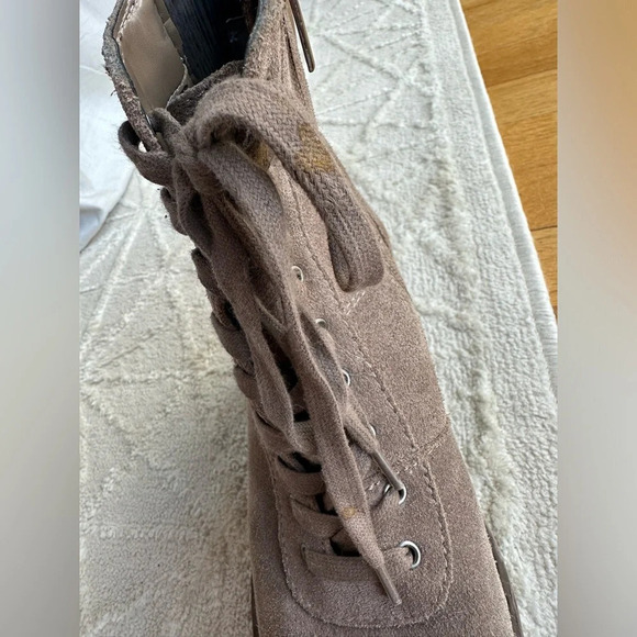 Vince Camuto Suede Heeled Combat Boots - Picture 7 of 9